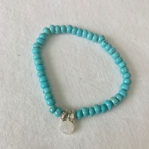 Turquoise and druzy bracelet